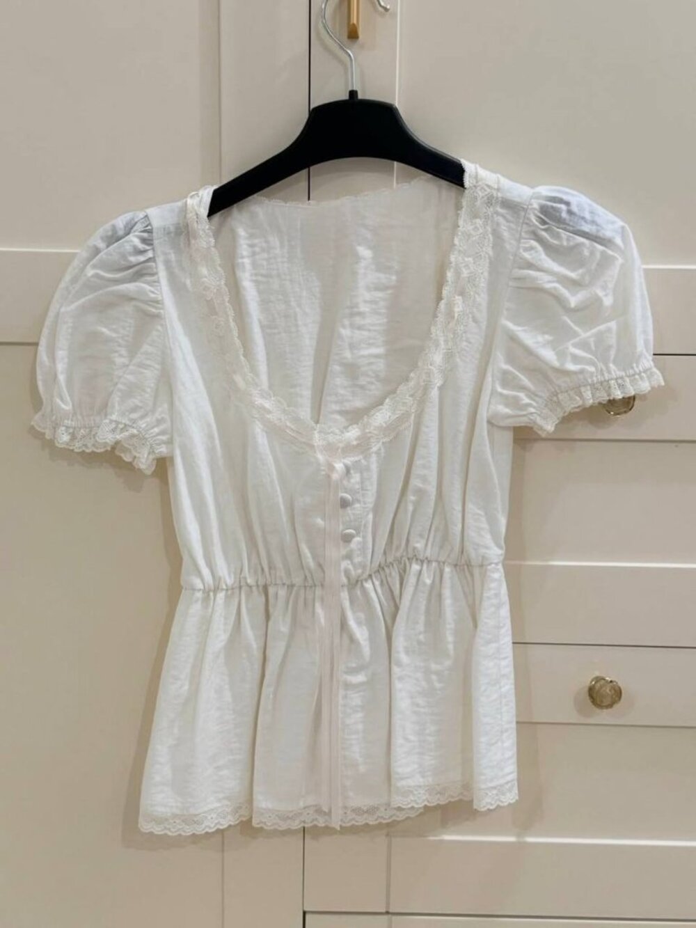 White Puff Sleeve Blouse